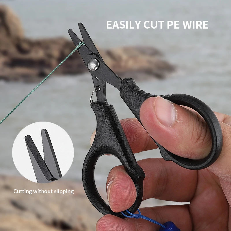 Shawto Titanium-Coated Fishing Scissor Pliers – Stainless Steel Line Cutter