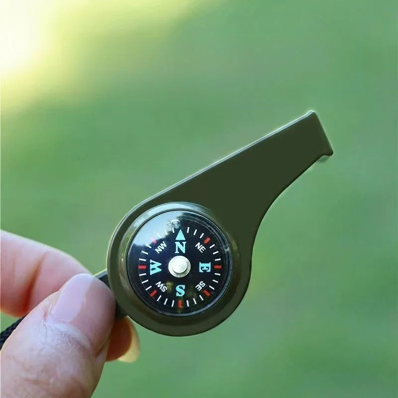 3-in-1 Survival Whistle with Compass & Thermometer