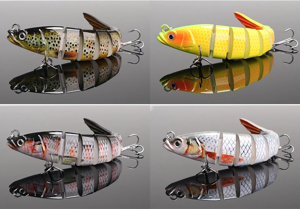 VTAVTA 8-Segment Jointed Crankbait – 10/14cm Sinking Swimbait Lure