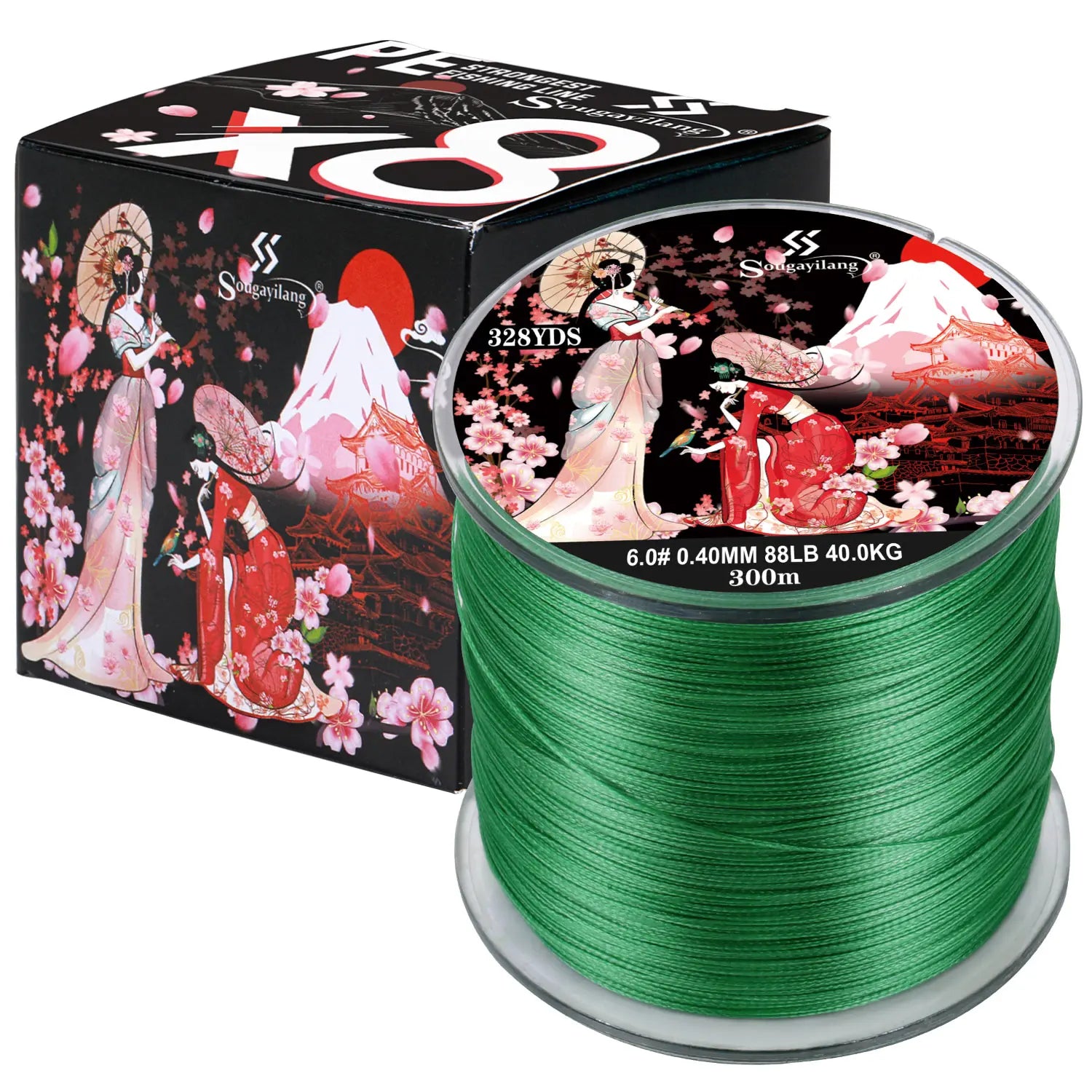 Sougayilang 8-Strands Braided Fishing Line – 100M & 300M Multifilament PE Line