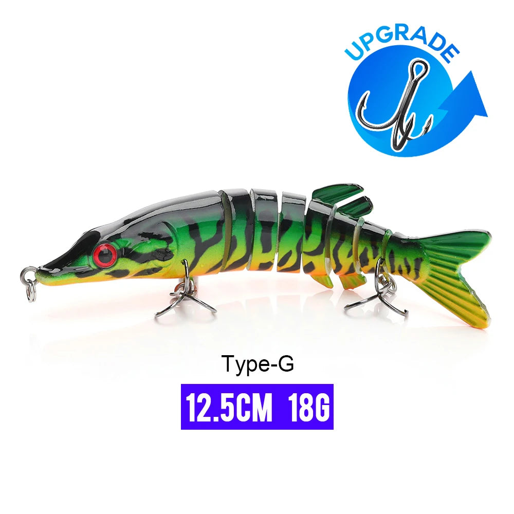 VTAVTA 8-Segment Jointed Crankbait – 10/14cm Sinking Swimbait Lure