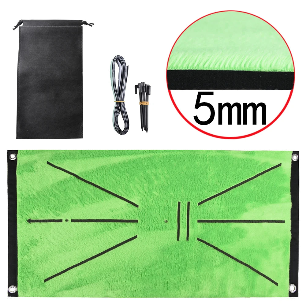 Golf Swing Training Mat – 30x60cm Swing Path Practice and Impact Detection Pad
