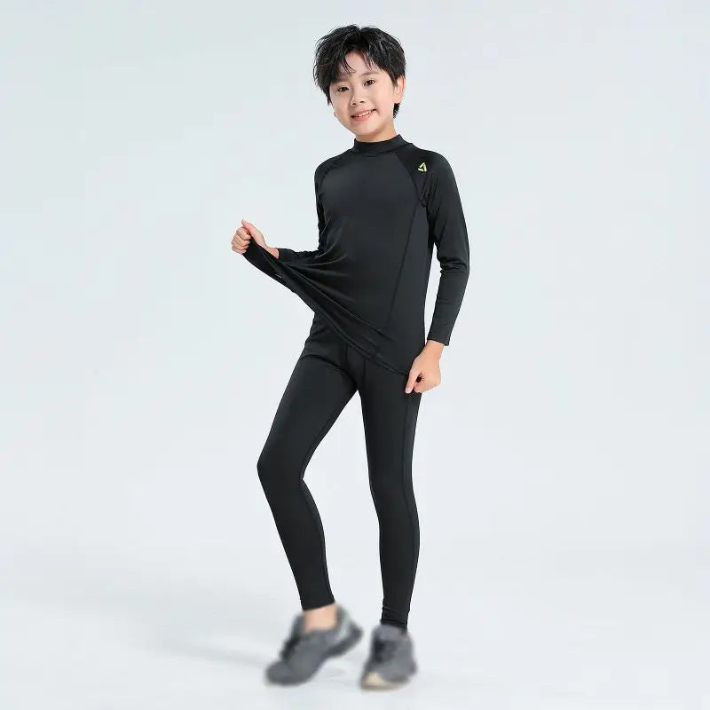 Kids' Thermal Compression Shirt & Leggings Set