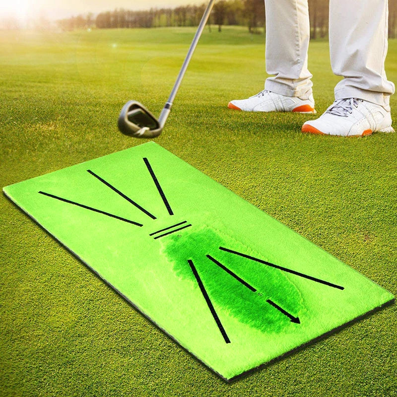 Golf Swing Training Mat – 30x60cm Swing Path Practice and Impact Detection Pad