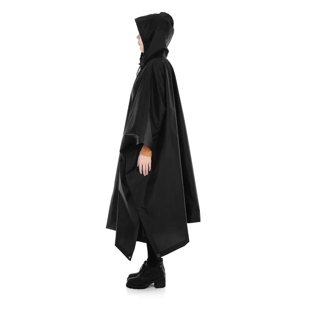 3-in-1 Waterproof Rain Poncho – Lightweight Rain Coat, Picnic Mat, and Sun Shelter