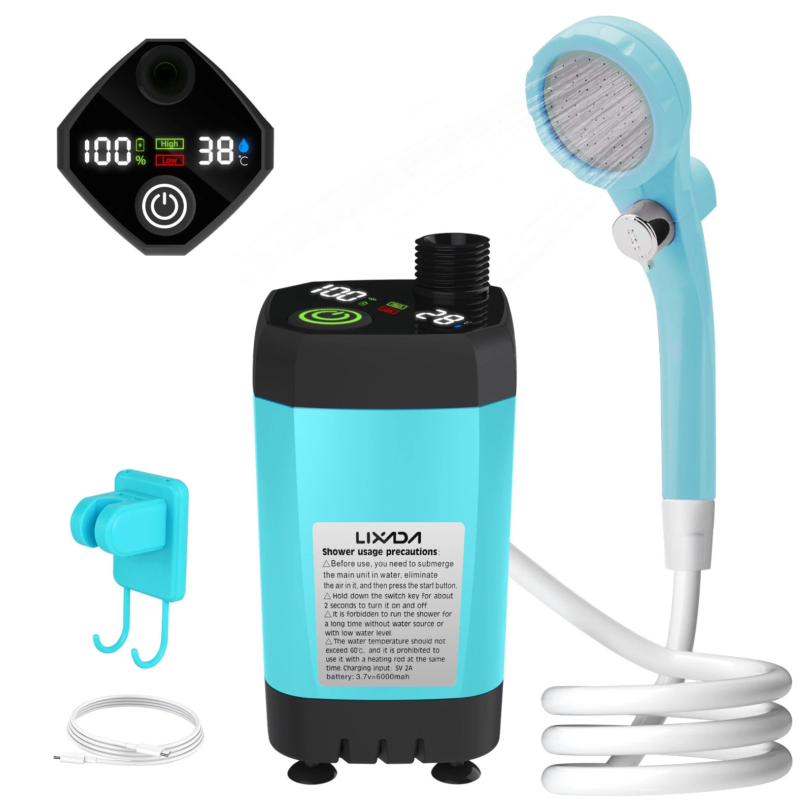 Camping Shower Pump with Digital Display