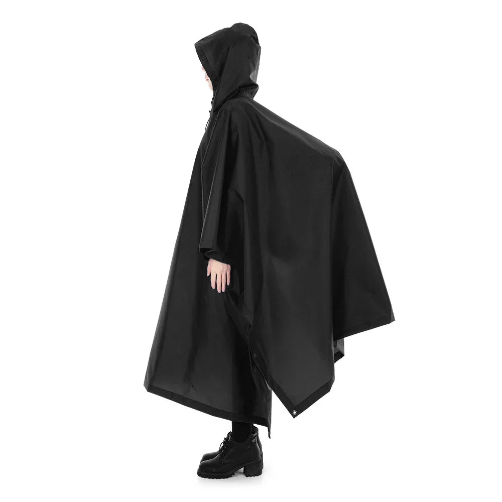 3-in-1 Waterproof Rain Poncho – Lightweight Rain Coat, Picnic Mat, and Sun Shelter
