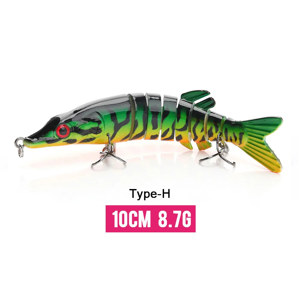 VTAVTA 8-Segment Jointed Crankbait – 10/14cm Sinking Swimbait Lure