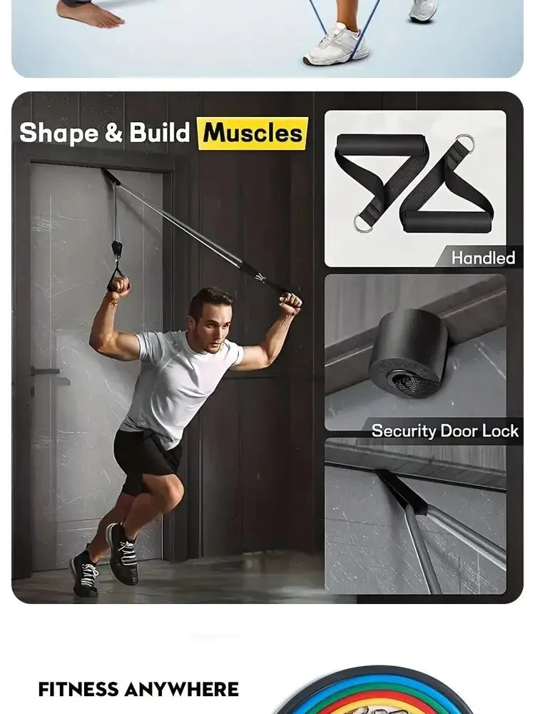 11PCS TPE Resistance Band Set – Full-Body Training Kit