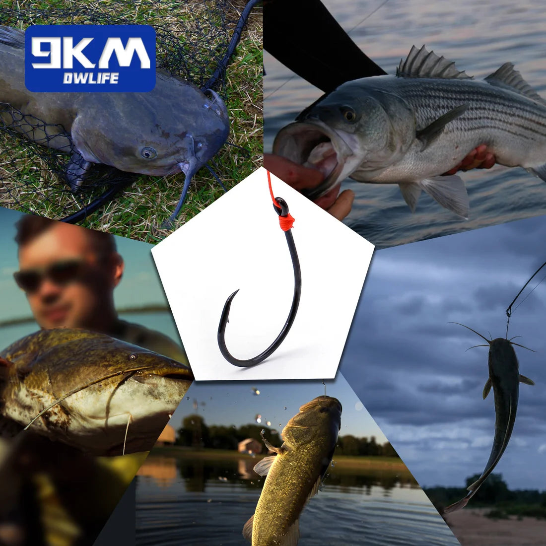 Inline Circle Hooks – Wide Gap Saltwater Fishing Hooks (25–100pcs)