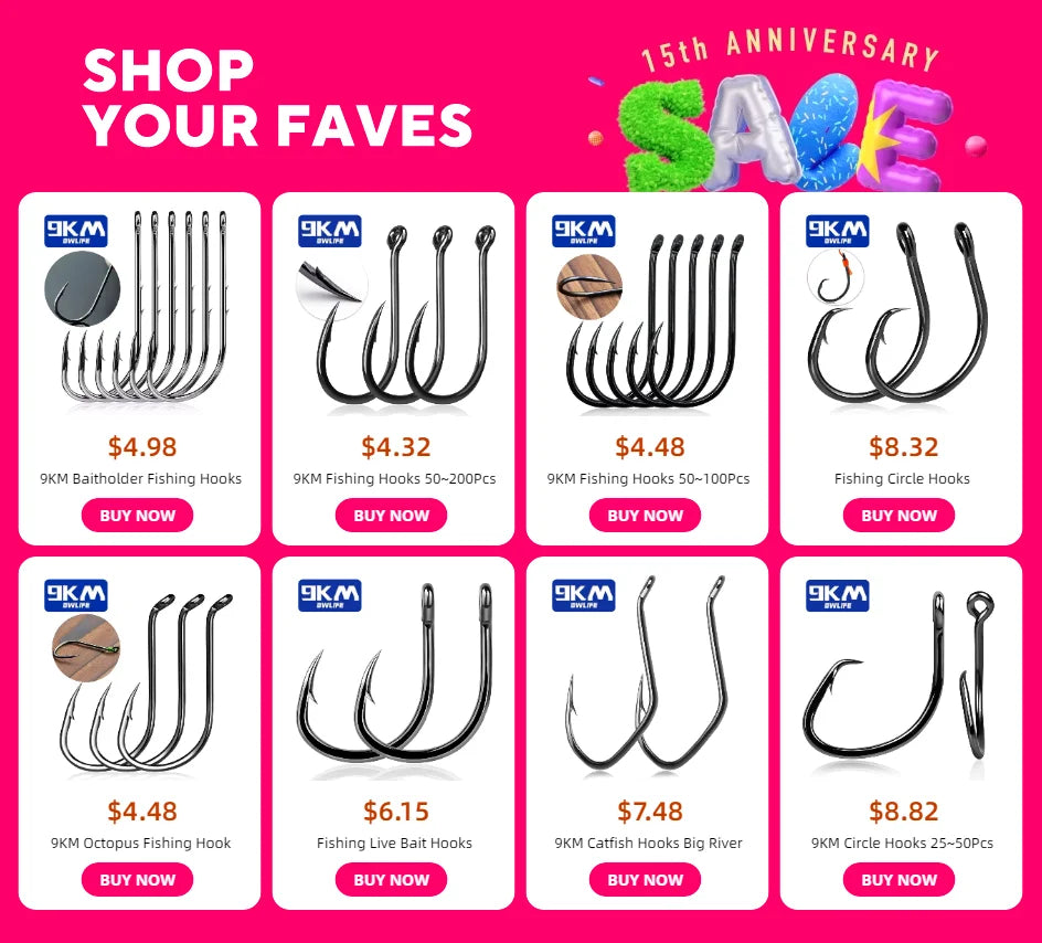 Inline Circle Hooks – Wide Gap Saltwater Fishing Hooks (25–100pcs)