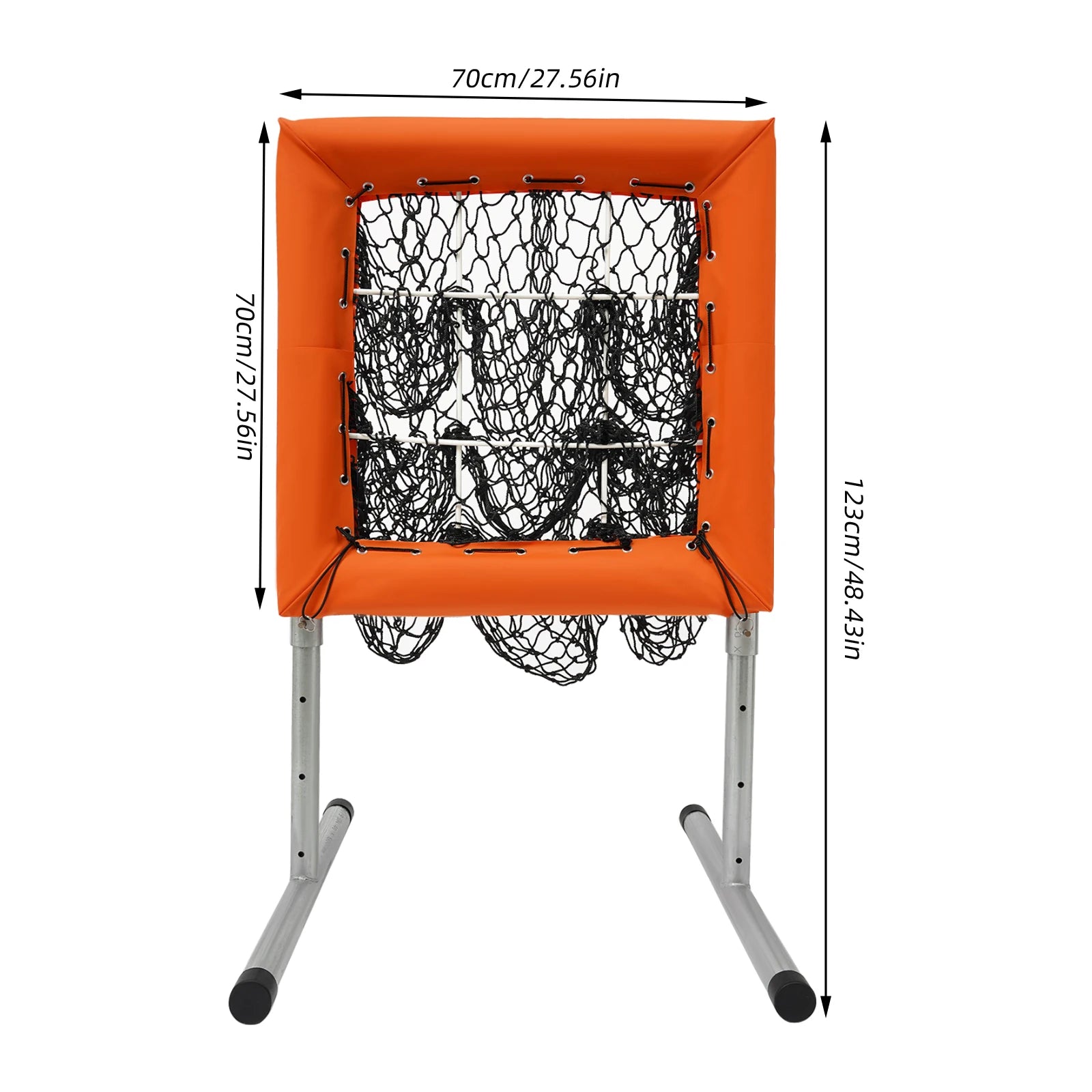 Adjustable Baseball Pitching Net with Strike Zone