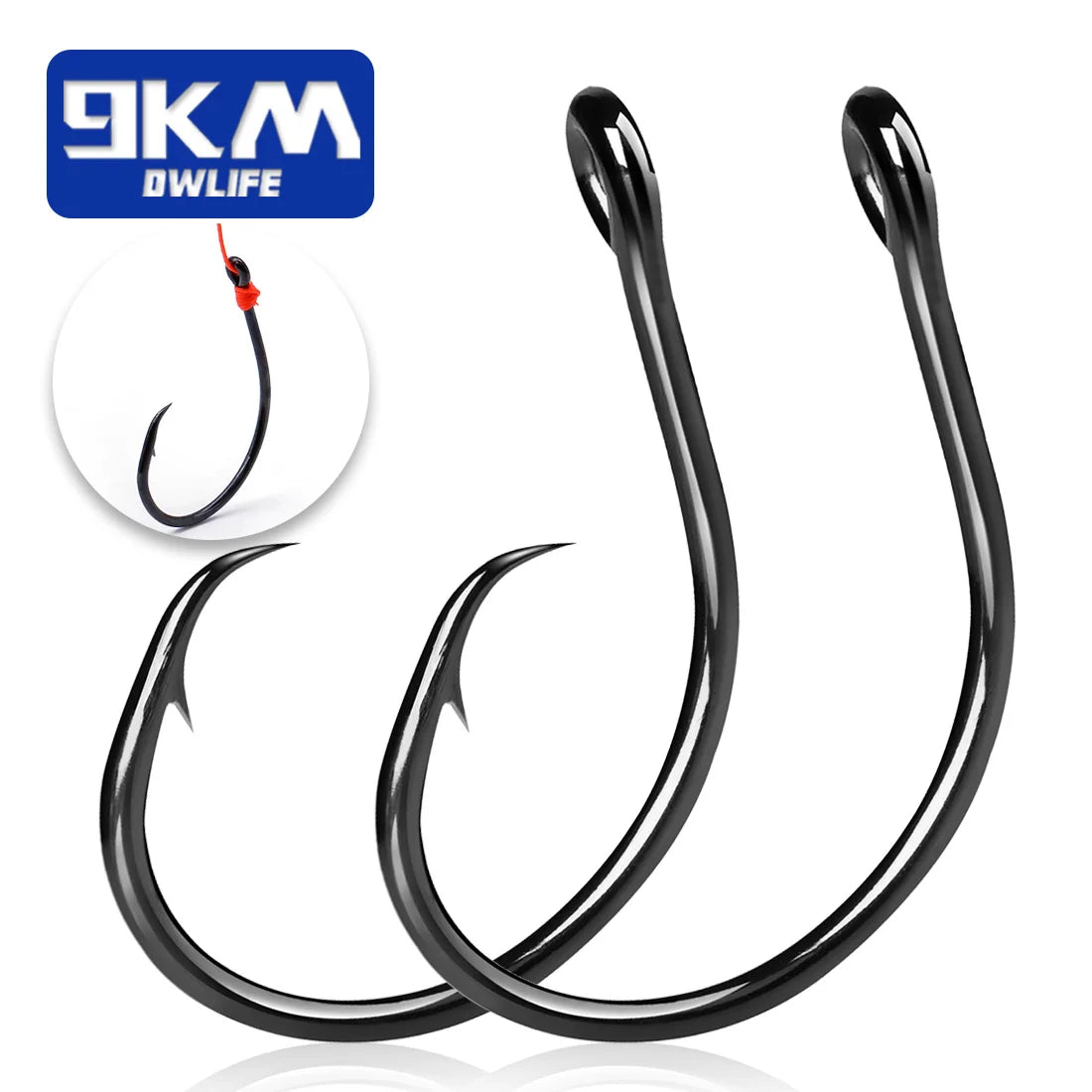 Inline Circle Hooks – Wide Gap Saltwater Fishing Hooks (25–100pcs)