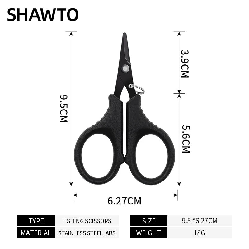 Shawto Titanium-Coated Fishing Scissor Pliers – Stainless Steel Line Cutter