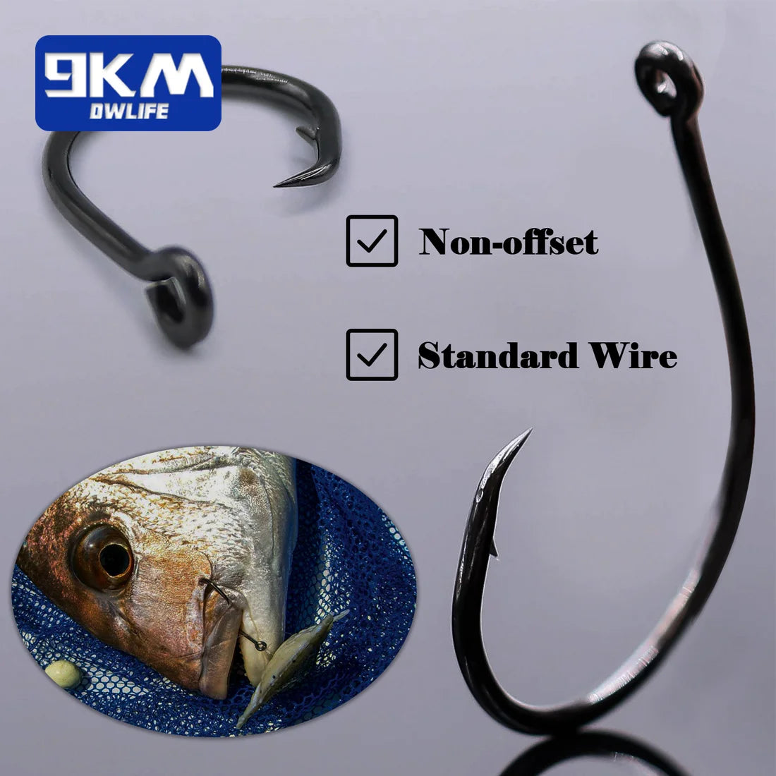 Inline Circle Hooks – Wide Gap Saltwater Fishing Hooks (25–100pcs)