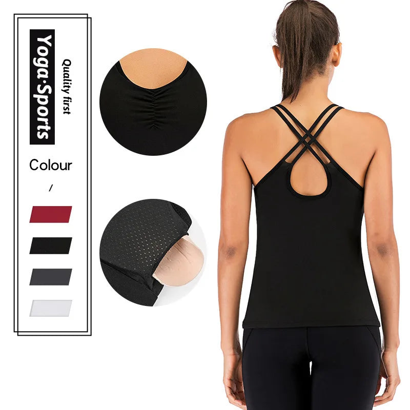 Women's Open-Back Workout Tank Top