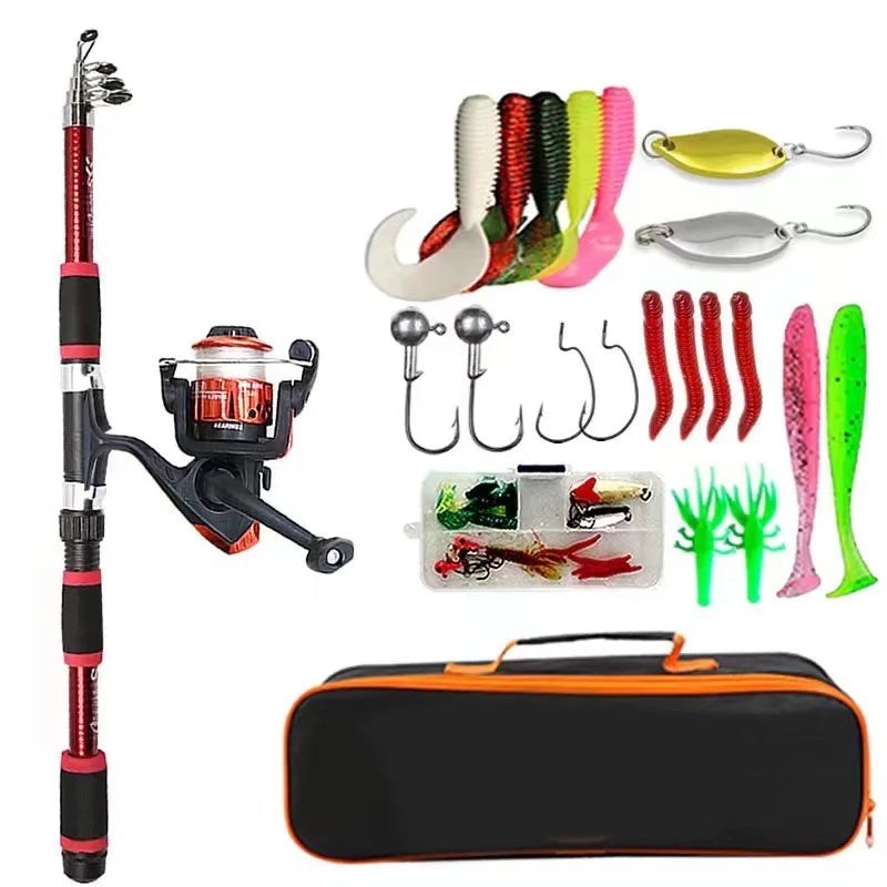 ROOBLINOS Telescopic Fishing Pole Set – Full Kit for Travel and Beginners