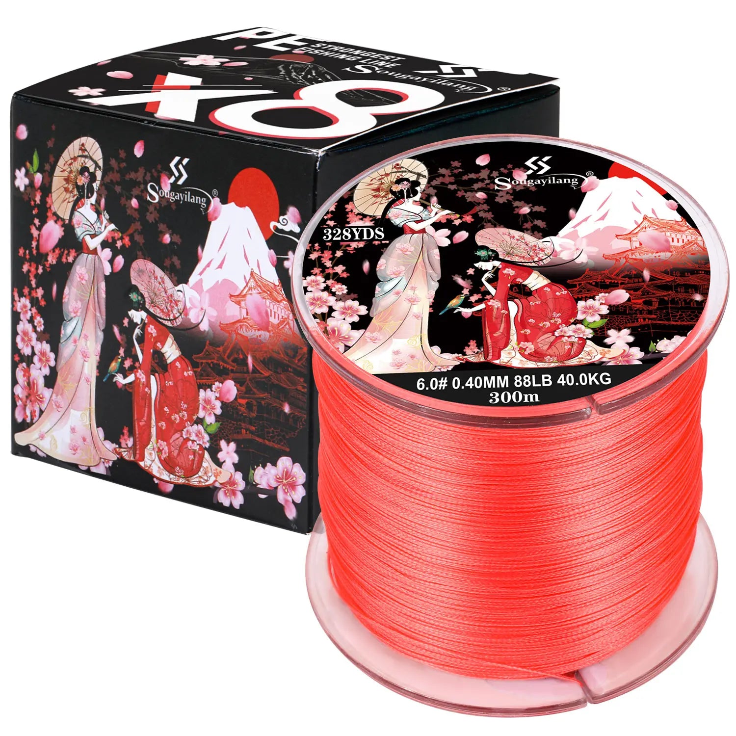Sougayilang 8-Strands Braided Fishing Line – 100M & 300M Multifilament PE Line