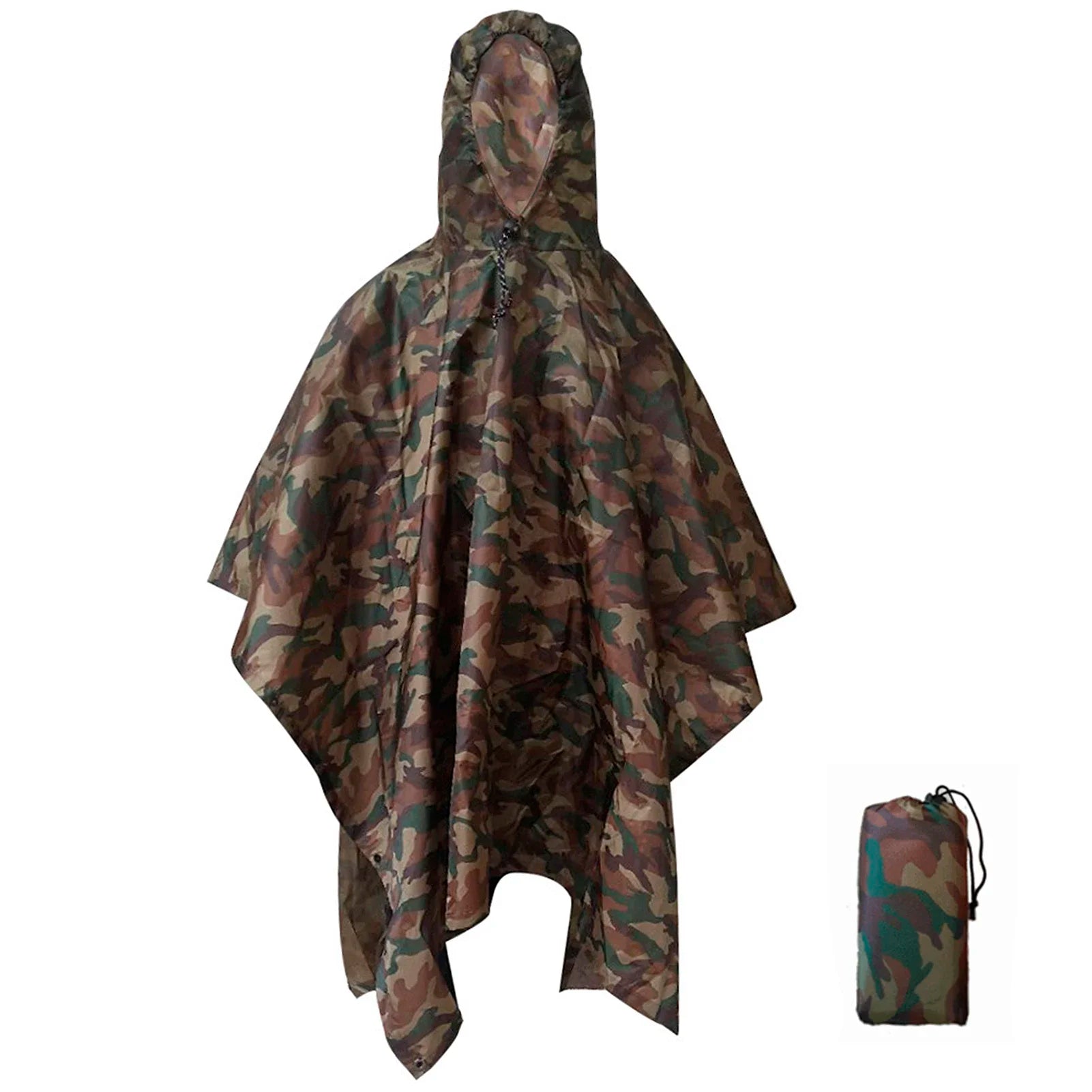3-in-1 Waterproof Rain Poncho – Lightweight Rain Coat, Picnic Mat, and Sun Shelter