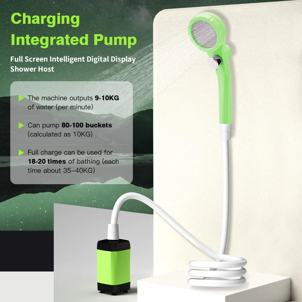 Camping Shower Pump with Digital Display