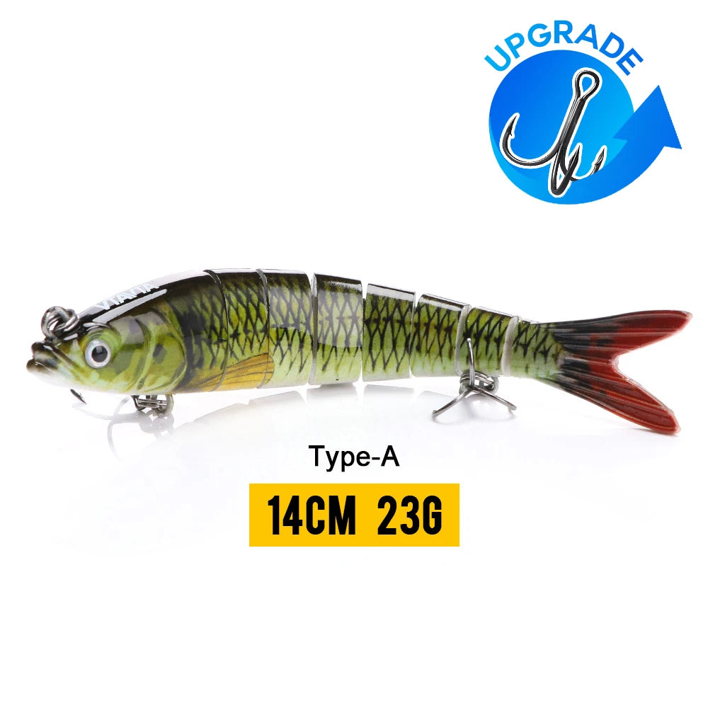 VTAVTA 8-Segment Jointed Crankbait – 10/14cm Sinking Swimbait Lure