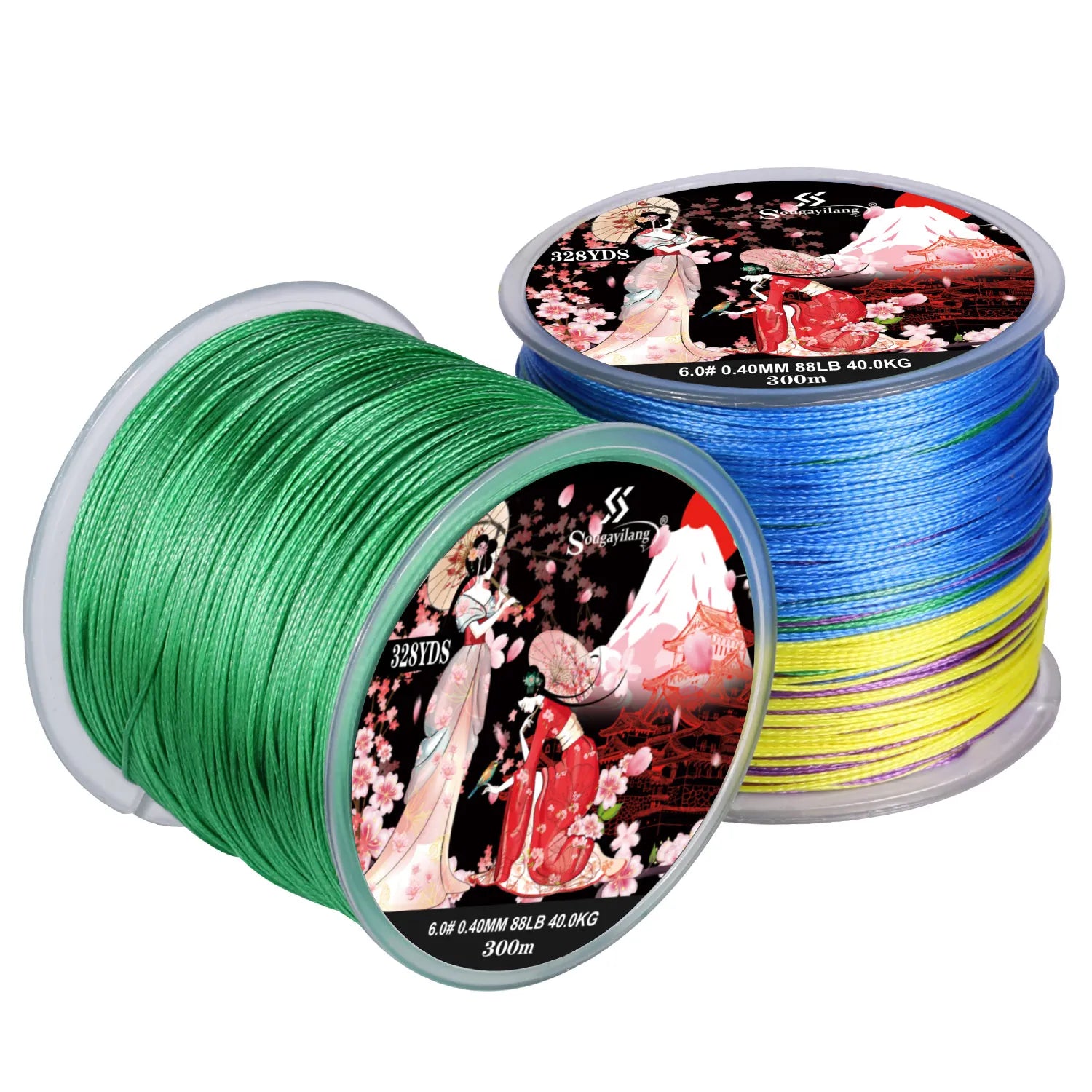 Sougayilang 8-Strands Braided Fishing Line – 100M & 300M Multifilament PE Line