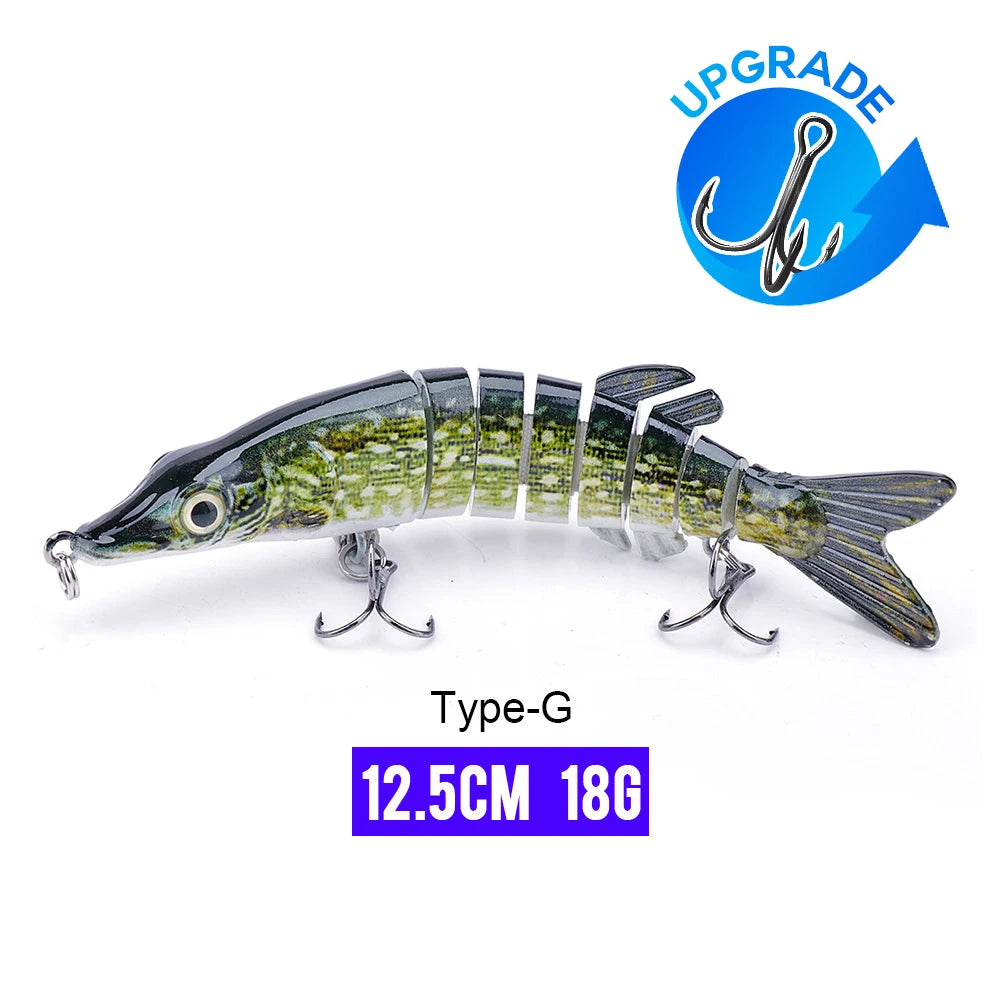 VTAVTA 8-Segment Jointed Crankbait – 10/14cm Sinking Swimbait Lure