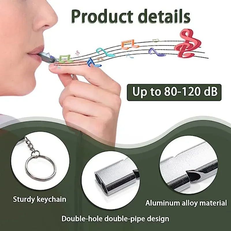 Dual Frequency Aluminum Survival Whistle – Product Description