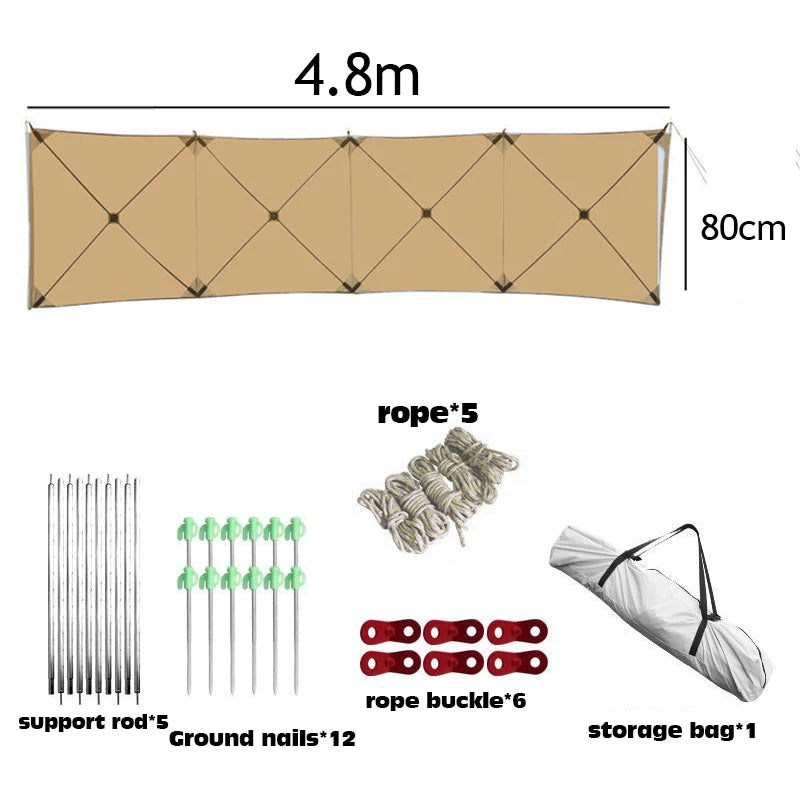Folding Camping Stove Windshield – Product Description