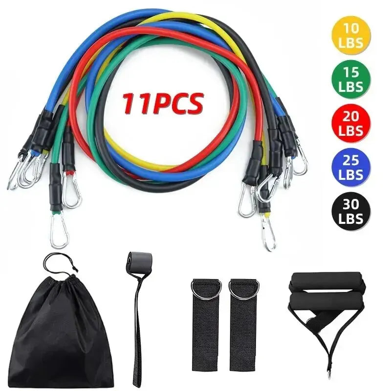 11PCS TPE Resistance Band Set – Full-Body Training Kit