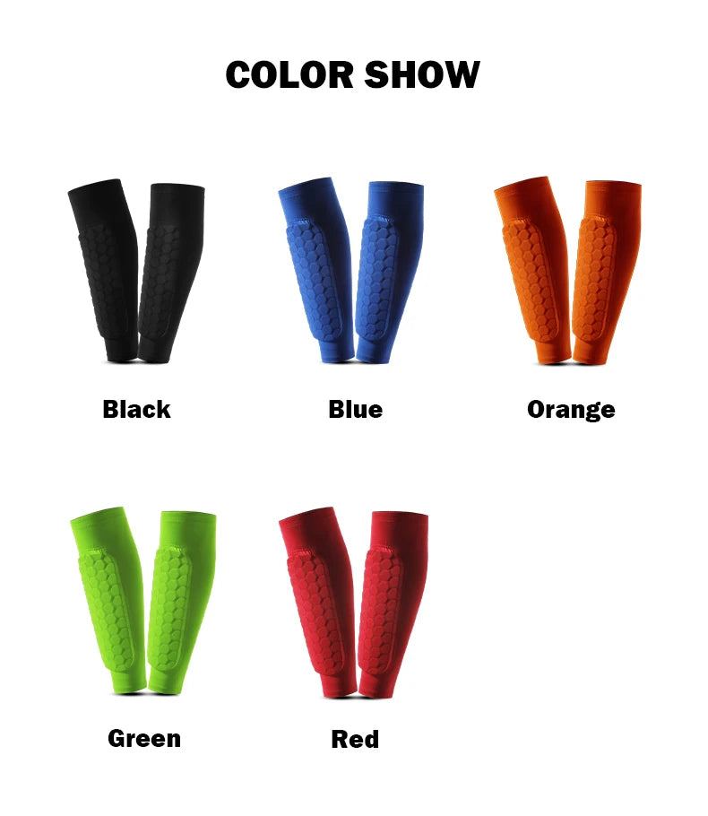 Football Shin Guard Compression Sleeves – Padded Calf Support