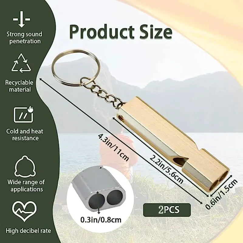 Dual Frequency Aluminum Survival Whistle – Product Description