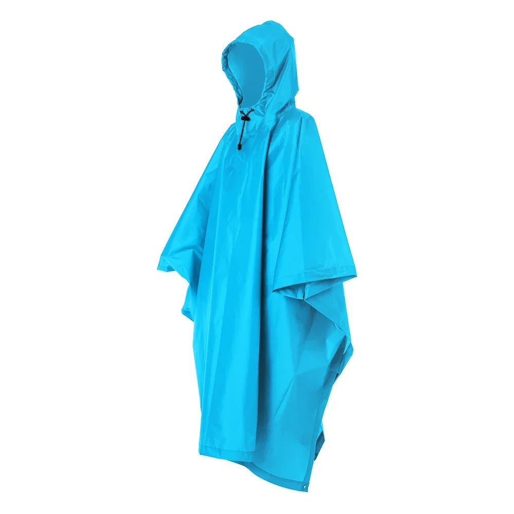 3-in-1 Waterproof Rain Poncho – Lightweight Rain Coat, Picnic Mat, and Sun Shelter