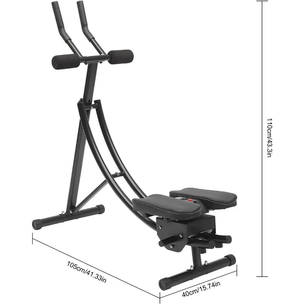 Foldable Ab Workout Cruncher with LED Monitor