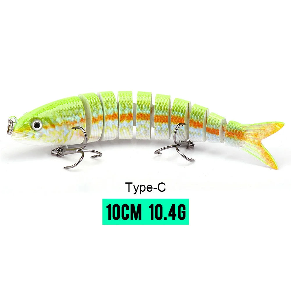 VTAVTA 8-Segment Jointed Crankbait – 10/14cm Sinking Swimbait Lure