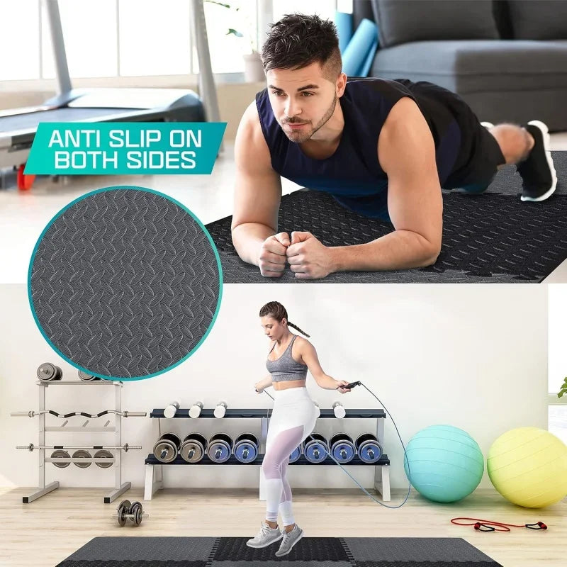 60 SQ.FT Interlocking Exercise Tiles