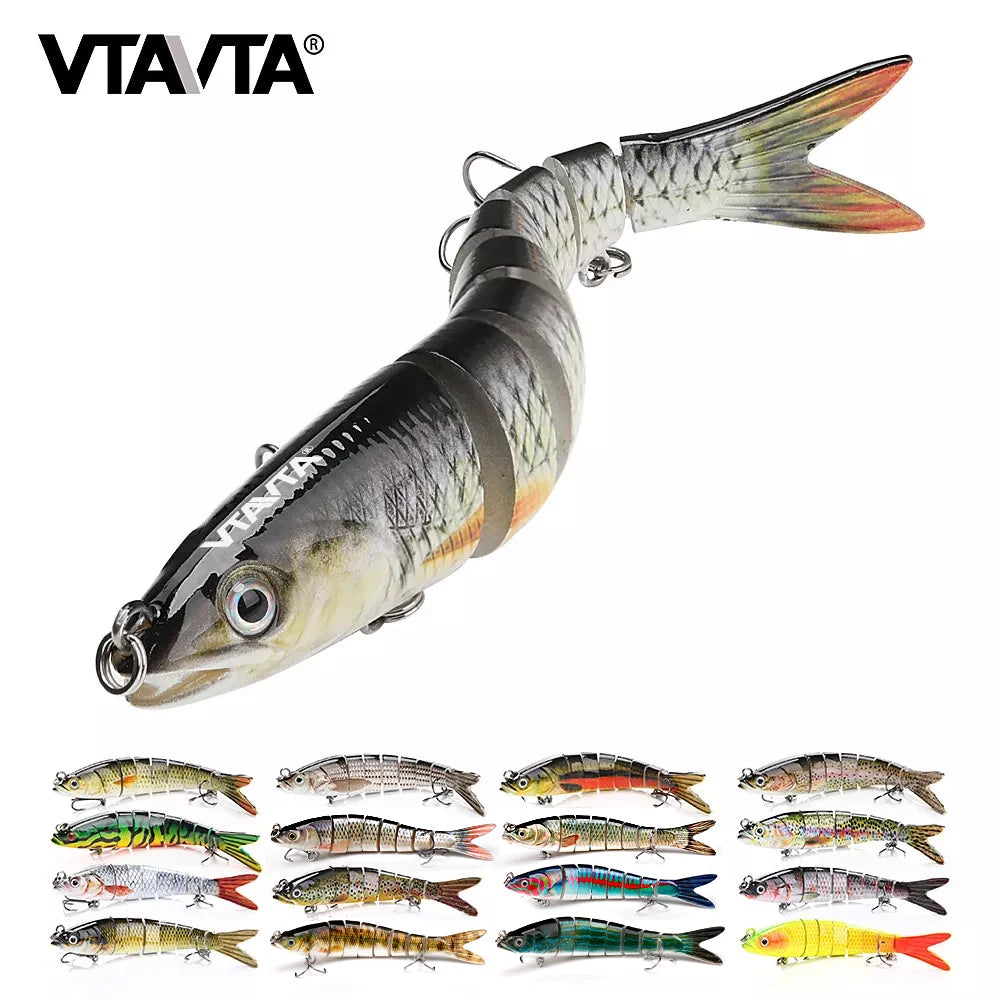 VTAVTA 8-Segment Jointed Crankbait – 10/14cm Sinking Swimbait Lure