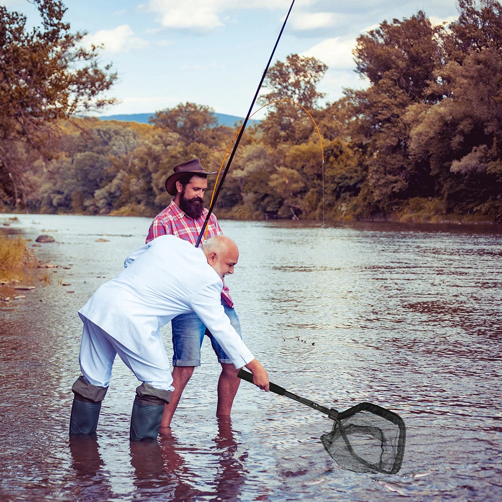 Telescopic Fishing Net (55cm–190cm) – Foldable Landing Net for Salmon, Carp, Catfish, and Trout