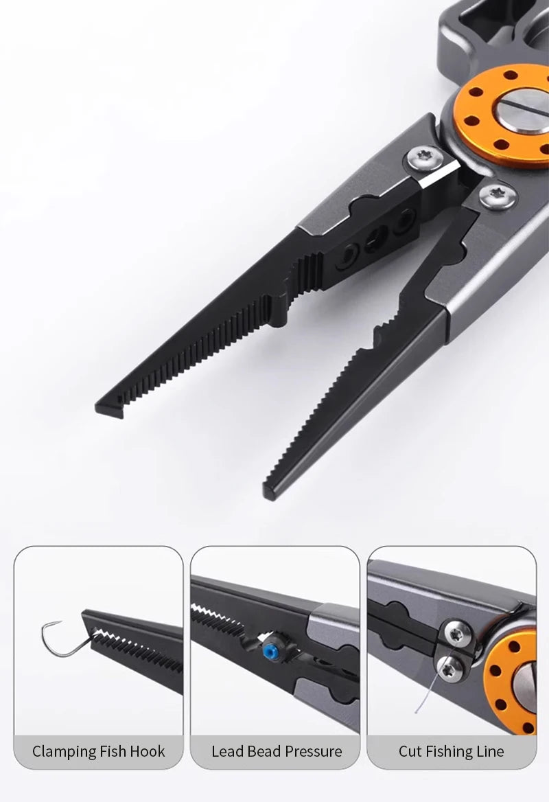 Shawto Titanium-Coated Fishing Scissor Pliers – Stainless Steel Line Cutter