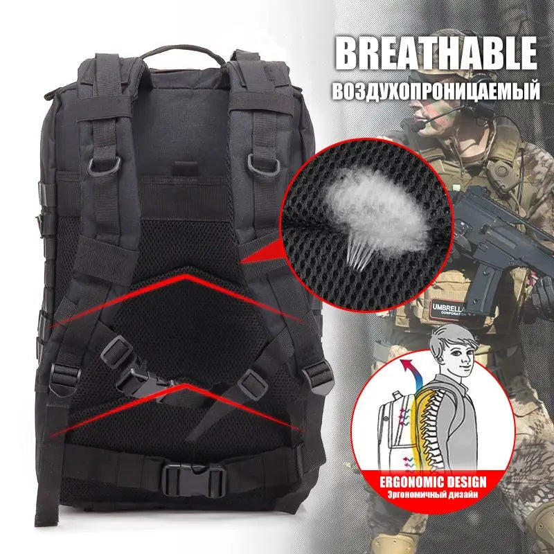 QT&QY 50L TacticaQT&QY 50L Tactical Backpack – Product Overviewl Backpack