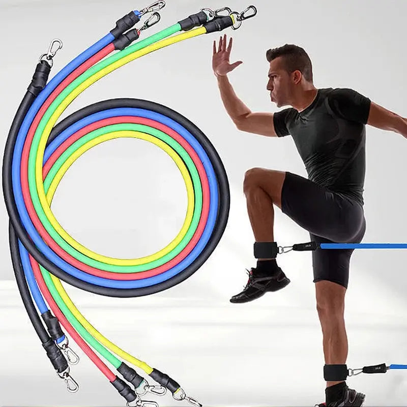 11PCS TPE Resistance Band Set – Full-Body Training Kit