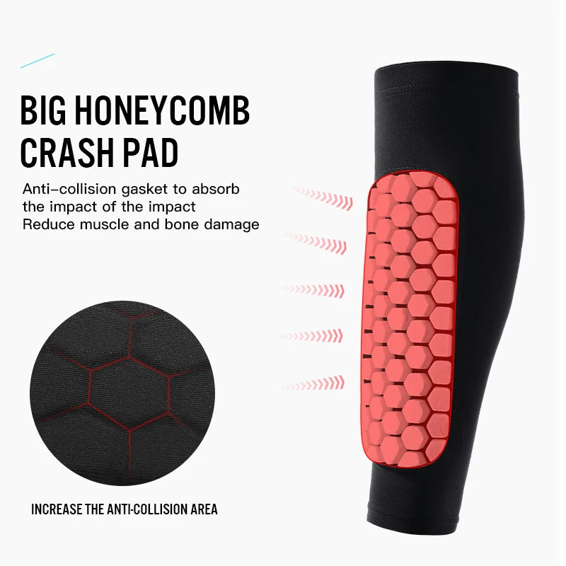 Football Shin Guard Compression Sleeves – Padded Calf Support