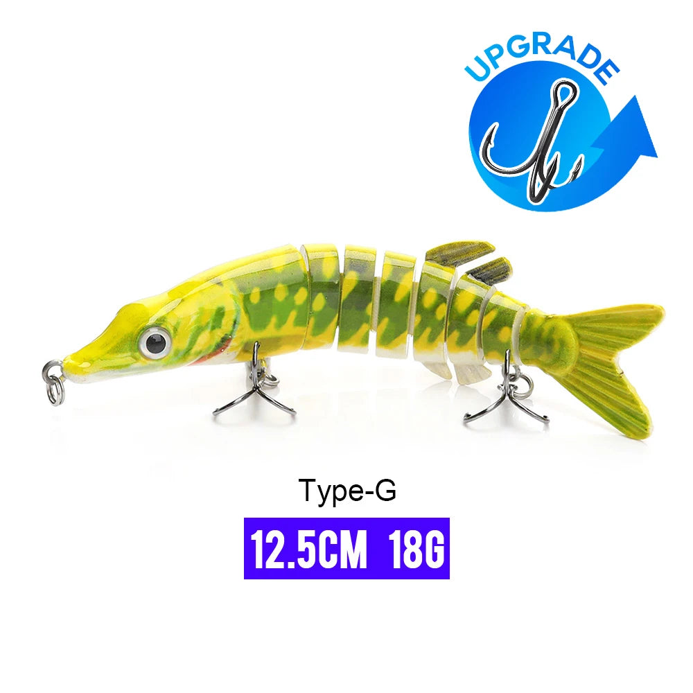 VTAVTA 8-Segment Jointed Crankbait – 10/14cm Sinking Swimbait Lure