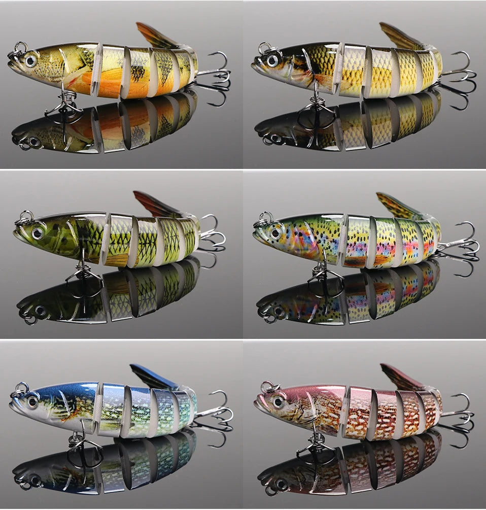 VTAVTA 8-Segment Jointed Crankbait – 10/14cm Sinking Swimbait Lure