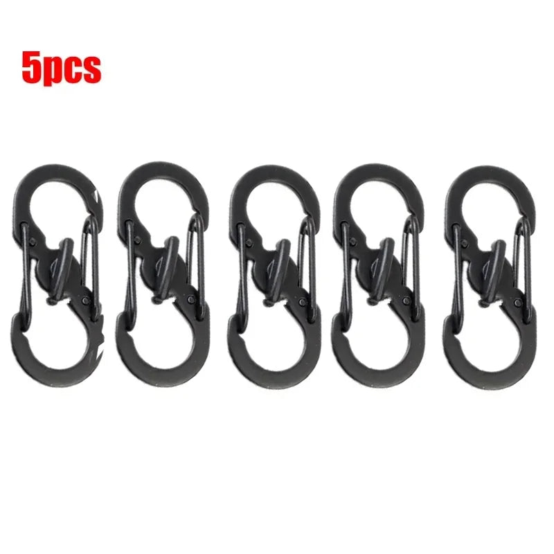 5Pcs S-Type Locking Carabiner Hooks