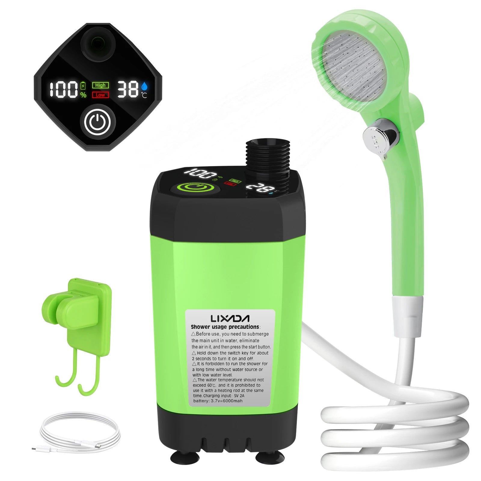 Camping Shower Pump with Digital Display