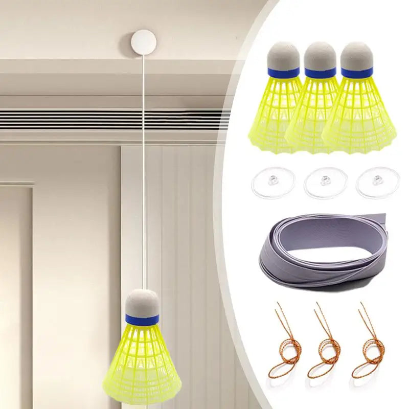 Automatic Rebound Badminton Trainer with Glowing Shuttlecock
