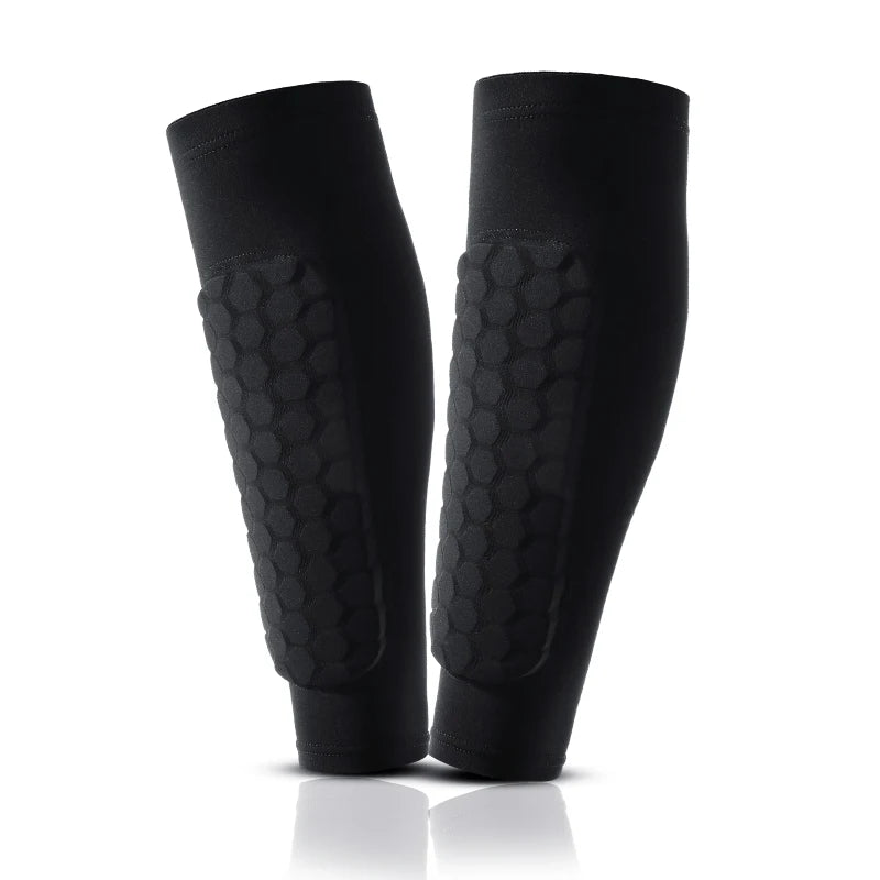 Football Shin Guard Compression Sleeves – Padded Calf Support
