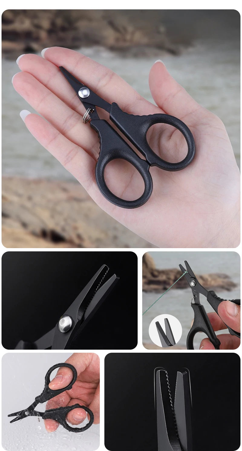 Shawto Titanium-Coated Fishing Scissor Pliers – Stainless Steel Line Cutter
