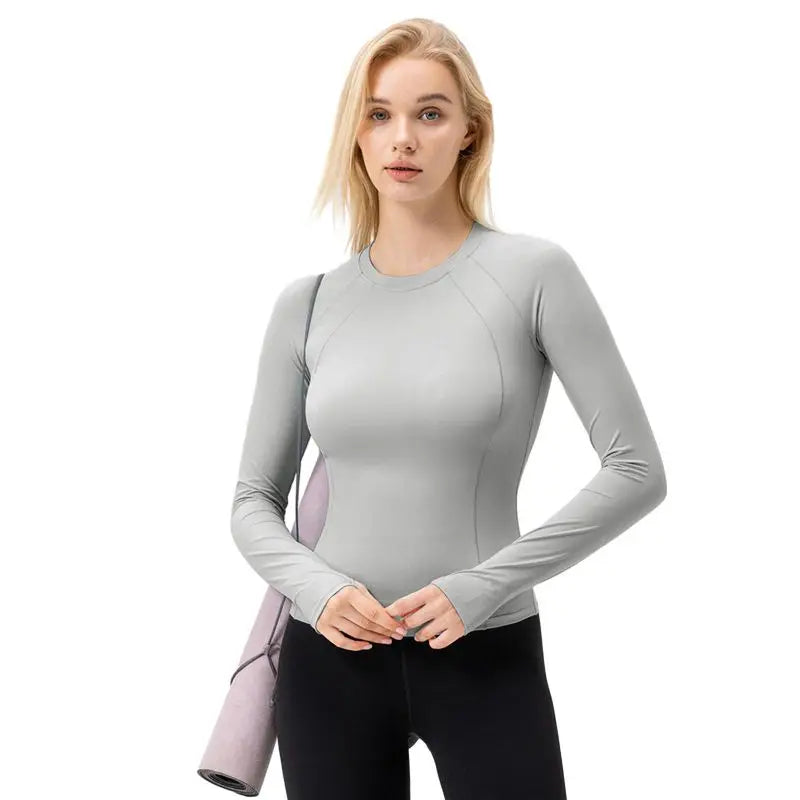 Women's Long-Sleeve Slim Fit Yoga Top